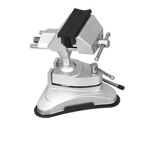 Aluminum alloy suction cup bench vise 360 degree rotation real glass household multifunctional small table vise clamp