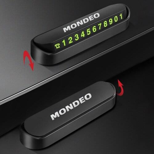 Car Temporary Stop Sign Parking Card Telephone Number Card Plate for Ford Mondeo mk3 mk4 mk5 Accessories Car Styling