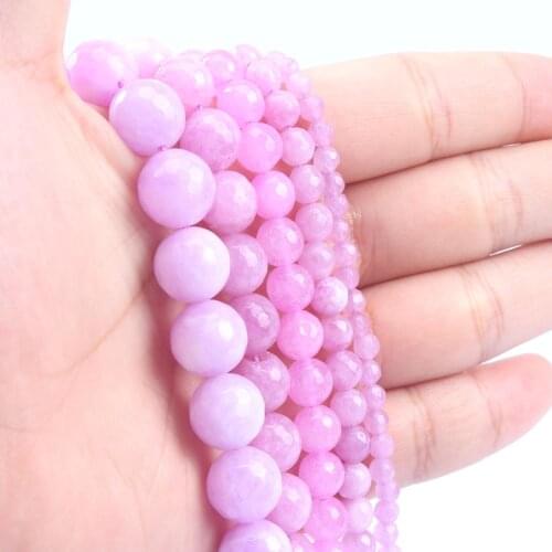 Natural Faceted Stone Beads Chalcedony Round Beads For Jewelry Making DIY Charm Bracelet Necklace Accessories 15'' 4/6/8/10/12mm