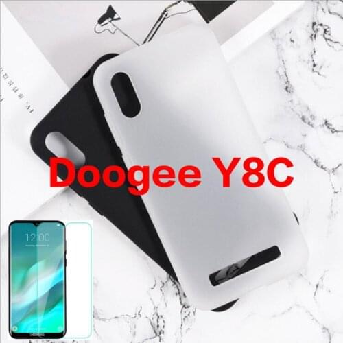 For Doogee Y8C Case For Doogee Y8C Cover + Screen Protector Tempered Glass Protective Film For Doogee Y8C