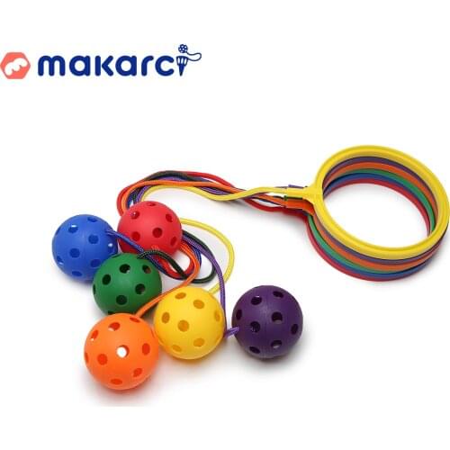 Childrens Bouncing Toy Single Leg Throwing Ball Ring Kindergarten Colorful Plastic Lemon Ball Toys