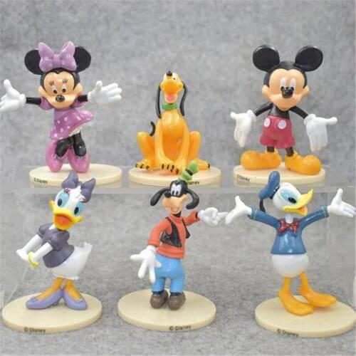 Disney Mickey Minnie Donald Duck Goofy Toy Dolls Cake Decoration DIY Cake Tools Baby Shower Birthday Party Supplies Cake Topper