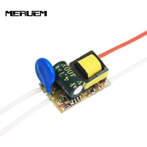 Free shipping 6pcs/lot 300mA (3-5)x 1W Led Driver 3W-5W Lamp Driver Power Supply Lighting Transformer for E27/E14 LED lights
