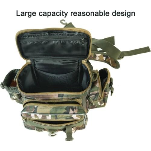 Camouflage Fishing Bag Large Capacity Multifunctional Lure Hook Tools bag Fishing Tackle Pack Outdoor Shoulder Bags 16*17*34cm