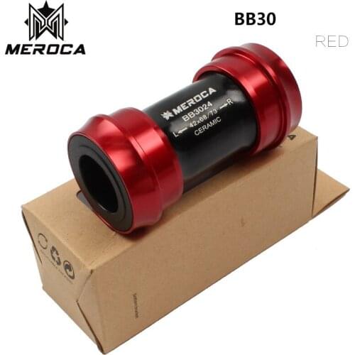 MEROCA BB30 PF30 MTB Mountain Bike Ceramic Bearing Bottom Bracket Press-in Center Axle Bicycle Parts