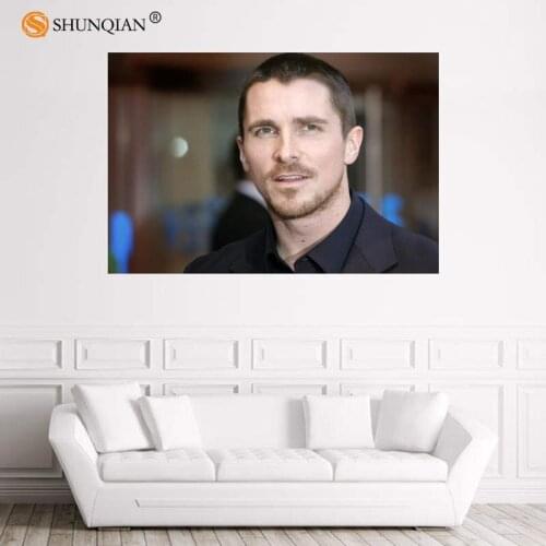 Nice Christian Bale Poster Custom Satin Poster Print Cloth Fabric Wall Poster Print Silk Fabric Print Poster 18-1-16