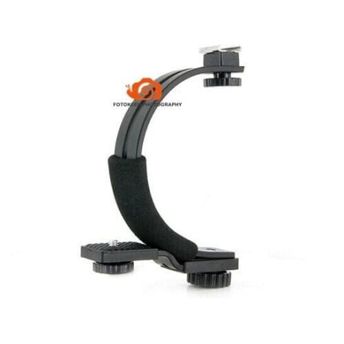 Flash Bracket C type for digital camera photographic flash light Bracket professional photo studio accessory shipping free