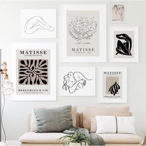 Matisse Plant Abstract Line Woman Body Wall Art Canvas Painting Nordic Posters And Prints Wall Pictures For Living Room Decor
