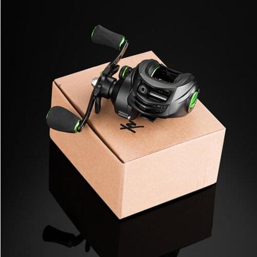 Metal Fishing Reel Round Magnetic Control Baitcasting Reel Grip Spool Spinning Reel 9 Level Magnetic Adjustable Reel