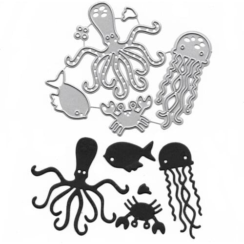 Marine Fishes Metal Cutting Dies For DIY Album Paper Cards Decorative Craft Embossing Folder Template Stencil Scrap booking Dies