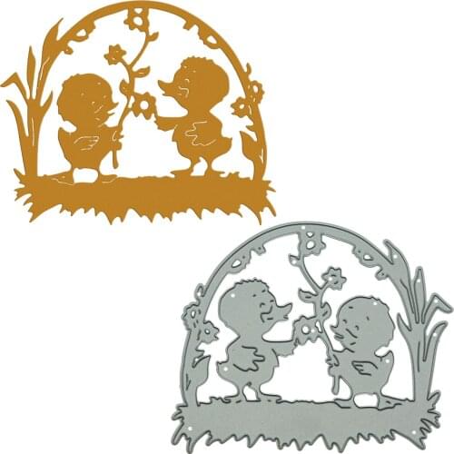 Cute Cartoon Ducks Patern Metal Cutting Dies Scrapbooking Stencil Mold For Scrapbook Photo Album Decorating