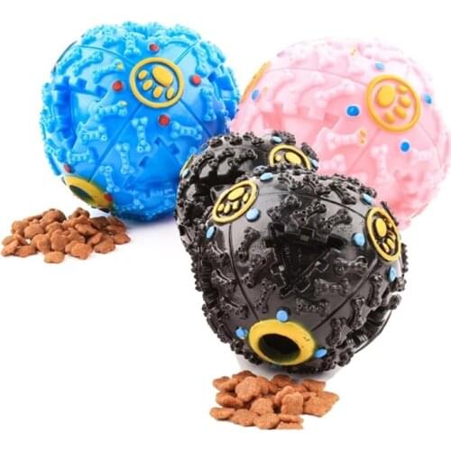 Soft Cute Pet Dog Ball Toy Interactive Squeak Dog Chew Toy Slow Feed Dog Balls for Puppy Small Dog Accessories Pet Toys