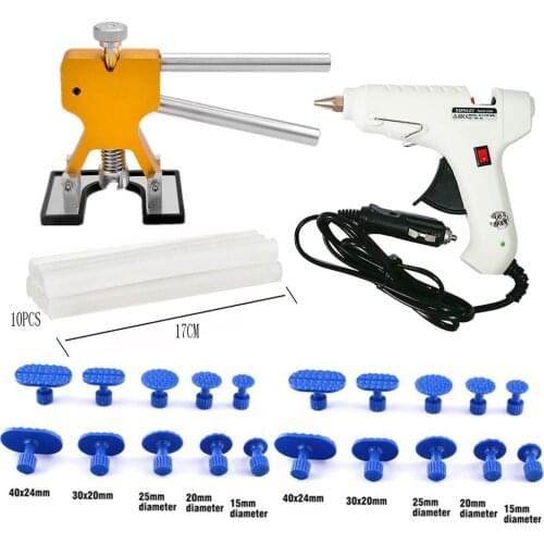 Car Hand Tool Set PDR Dent Repair Body Damage Tool 40W Car Glue Gun Glue Stick Paintless Dent Repair Tool Kit Pulling Bridge
