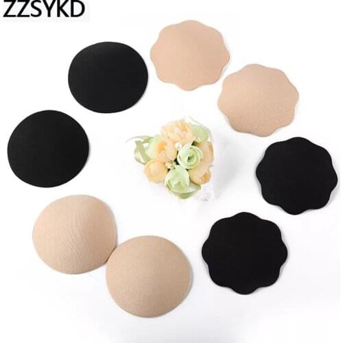 1 Pair Nipple Stickers Breast Petals Silicone Nipple Covers Self Adhesive Push Up Bra Pads Invisible Intimates Reusable Women