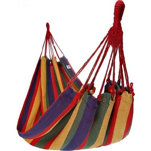 Outdoor Hammock Adult Single Anti-rollover Canvas Hammocks Student Hanging Chair Hammock Colgante Hangmat Hamak Hamac