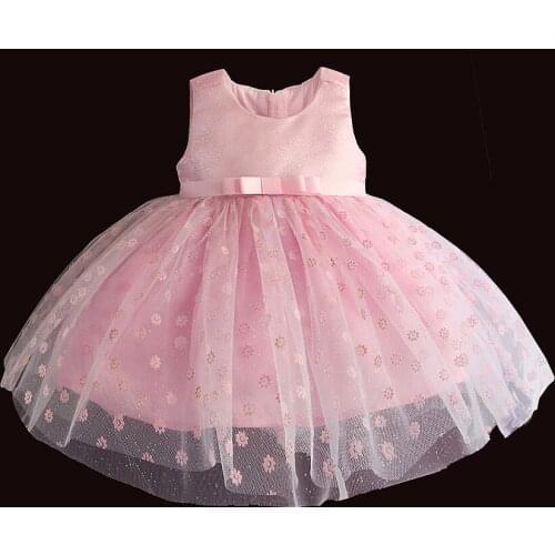 New Lace Baby Girl Dress Embroidery 1 Years Baby Girls Birthday Dresses infant party princess Clothing Vestido 3 12 24 36M