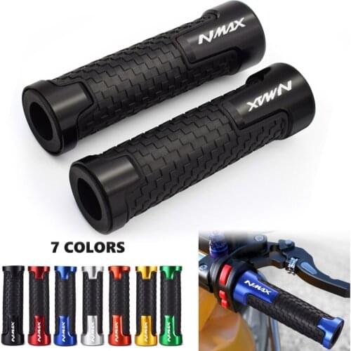 Motorcycle Handlebar Grips aluminum Rubber Moto Handle Thruster Grips For YAMAHA NMAX N-MAX 155 125 NMAX125 NMAX155 2015-2021
