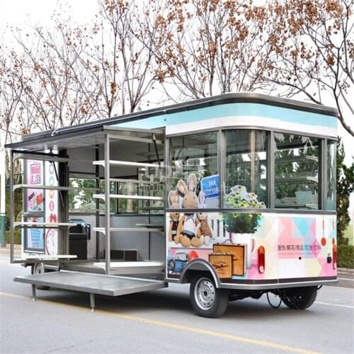 Electric Food Cart Mobile Taco Pizza Kitchen Restaurant Ice Cream Cart