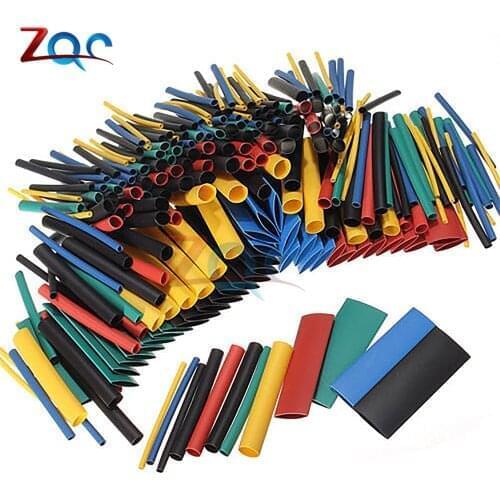 530Pcs Assorted Polyolefin Heat Shrink Tubing Tube Cable Sleeves Wrap Wire Set Insulated Shrinkable Tube 8 Size Multicolor