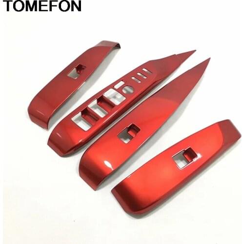 TOMEFON For Toyota Camry XV70 2017 2018 LHD Window Mirror Adjustment Botton Switch Panel Cover Trim Interior Accessories ABS