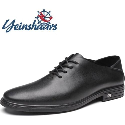 Mens Oxford Shoes For Men Spring Autumn Non-Slip Business Office Wedding Dress Footwear Male Comfortable Gentleman Black Shoes