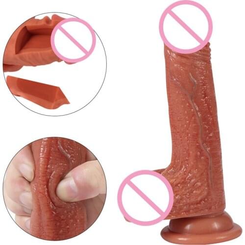 Superior Body Safe Silicone Penis With Suction Cup Huge Dildos Adult Sex Products Sex Toys for Women Masturbation WBD10009-D