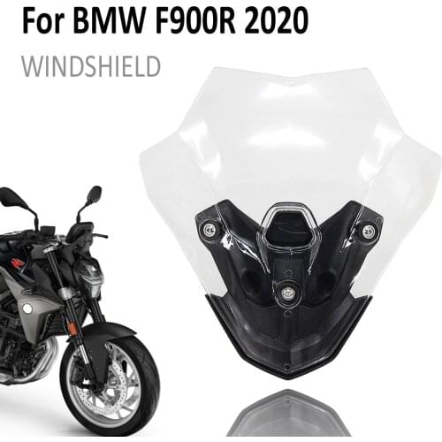 F900R Motorcycle Windscreen Windshield Shield Screen with Bracket For BMW F 900 R F 900R F900 R Smoke Black Color Transpare