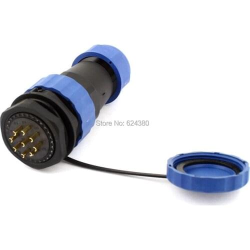 Waterproof Aviation Connector SD28 28mm 9 Pin 9P Panel Mount Solder Dustproof Plastic Female Male Plug Socket Straight IP68