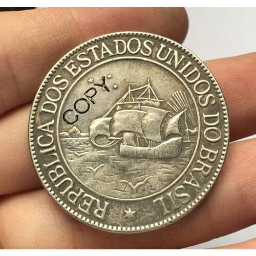 1900 Brazil 2000 Reis coins COPY