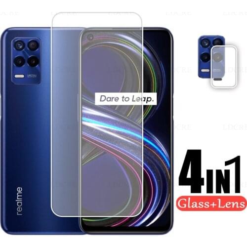 2Pcs For Realme 8S 5G Glass Clear Tempered Glass for Realme 8S 5G Camera glass Screen Protector Film Glass For Realme 8s 5G 8i