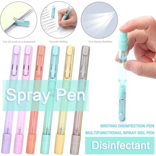 2 in 1 Multifunction Spray Pen Portable Practical Refill Writing Alcohol Spray Gel Pens Student Write Gadgets Office Stationery