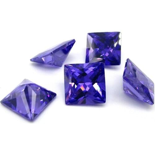 50pcs/Lot Loose Pick Colors Square Cut 10x10mm Synthetic Diamond Cubic Zirconia Factory Wholesale Price