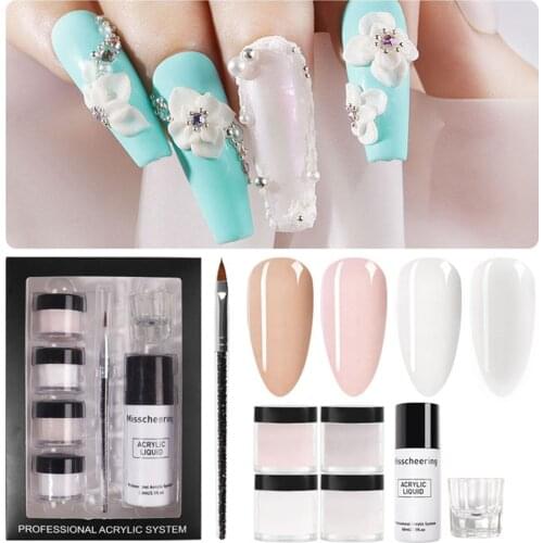 6pcs/Set Acrylic Powder Nail Extension Design Carving Nail Art Gel Manicure Tools Kit Nails Supplier For Professional