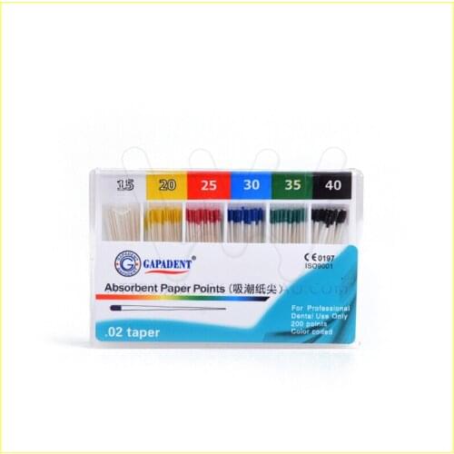 10 boxes/2000pcs Dental Material Absorbent Paper Points 15#-40# Dentist Products 0.02 Taper