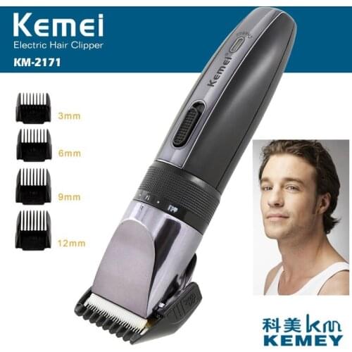Rechargeable Hair Clipper Professional Beard Trimmer Adjustable Ceramic Blade Haircut Kit Mustache Shaving Clipper With 4 Comb