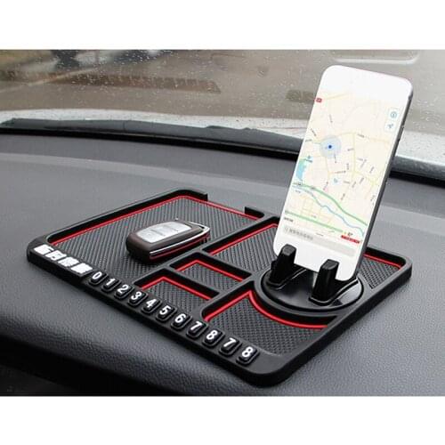 Car Anti-Slip Mat Pad Auto Silicone Phone Holder Stand GPS Mount Bracket Parking Card