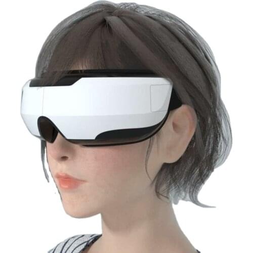 Bluetooth music air pressure warm temp eye massager with vision display