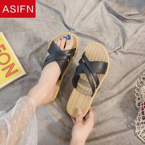 ASIFN Women Shoes Platform Sandals Slippers Thick Bottom Ladies Sandals Peep Toe Beach Chaussures Femme Platform Summer Woman