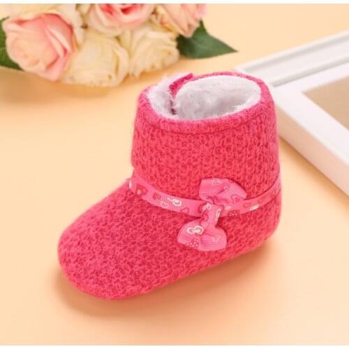 2021 Baby Winter Wool Boots Infant Toddler Newborn Cute Cartoon Shoes Girl First Walkers Super Keep Warm Snowfield Booties Boot
