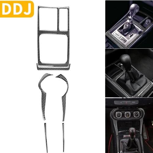 For Mitsubishi Lancer EVO X ES DE GTS 2008-2015 Carbon Manual Transmission Console Gear Box Frame Cover Sticker Car Accessories