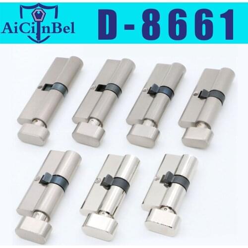 Door cylinder 55 60 65 70 75 80 85 90mm Security Copper Lock Cylinder Interior Bedroom Living Handle Brass Key Locking