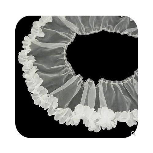 Eugen Yarn Pleated Chiffon Three-dimensional Flower Lace Skirt Decoration Childrens Handmade DIY Accessories