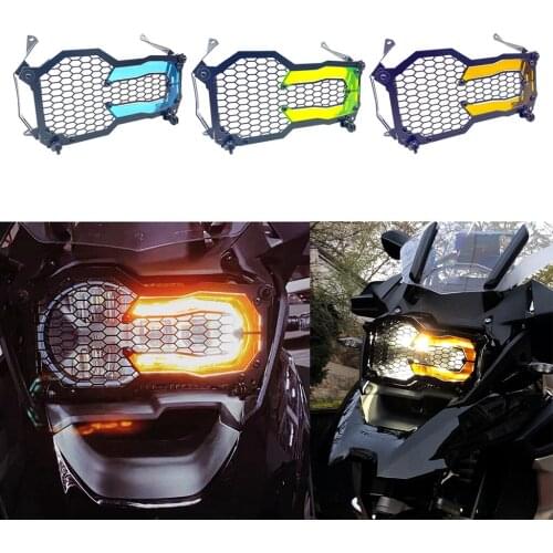 Headlight Grille Cover Guard Light Bracket for BMW R1200GS ADV 2014 to 2020 Stainless Steel