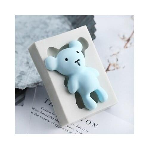 Candy Mold Birthday Cake Fondant Moulds Cake Decorating Tools Clay Chocolate Resin Lovely Teddy Bear Silicone Silicone Rubber