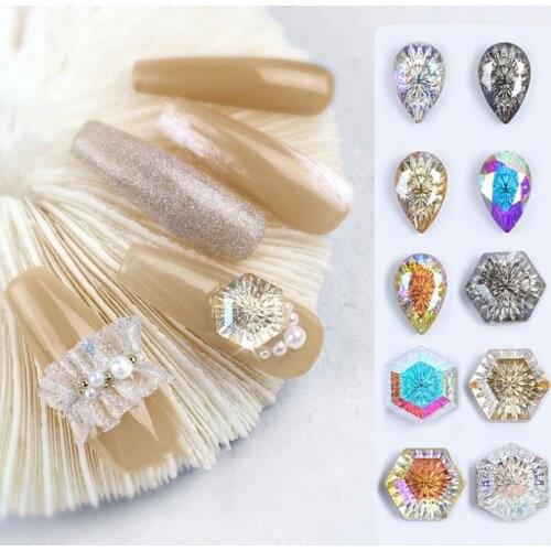 Nail Beads Colorful Elegant Decorative Water Drop Nail Rhinestones for Women