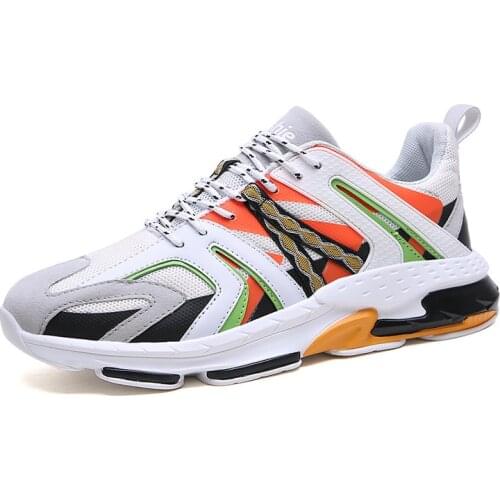 Daddy Shoes Men Retro Shock Absorption Color Matching Casual Shoes Breathable Mesh Low-top Sneakers Outdoor Running Shoes 38-44