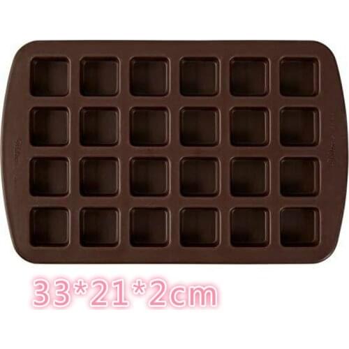 24-hole Square Chocolate Mold DIY Large Size Cake Silicone Mold Practical High-quality Ice Cube Mold Non-stick Baking Tool