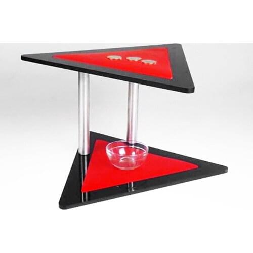 Deans Triangle Magic Tricks Coin Through Glass Visual Coin Penetration Magia Magician Close Up Illusions Gimmick Prop Mentalism