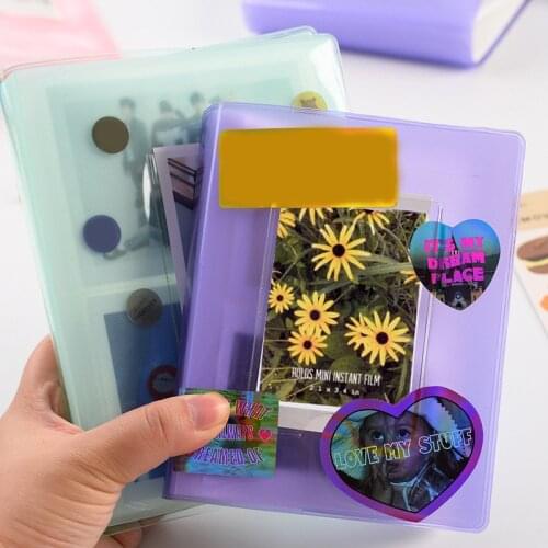 Cute Mini Holds 64 Photos Instax Album Jelly Color Photo Album for Mini Fuji Instax & Name Card 7s 8 25 50s Mini Photo Album