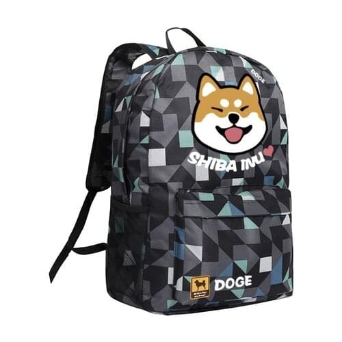 Cute Doge Backpack Anime Shiba Inu Oxford SchoolBag Unisex